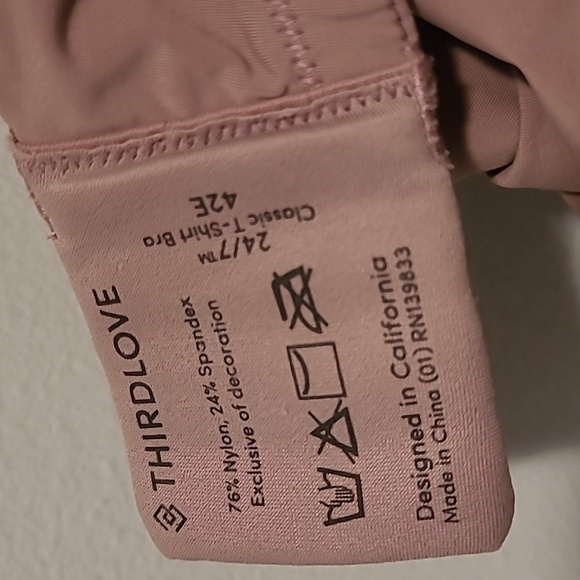 ThirdLove 24/7 Classic T-shirt Bra 42E Mocha Neutral Poke-free Underwire Support - Picture 3 of 8